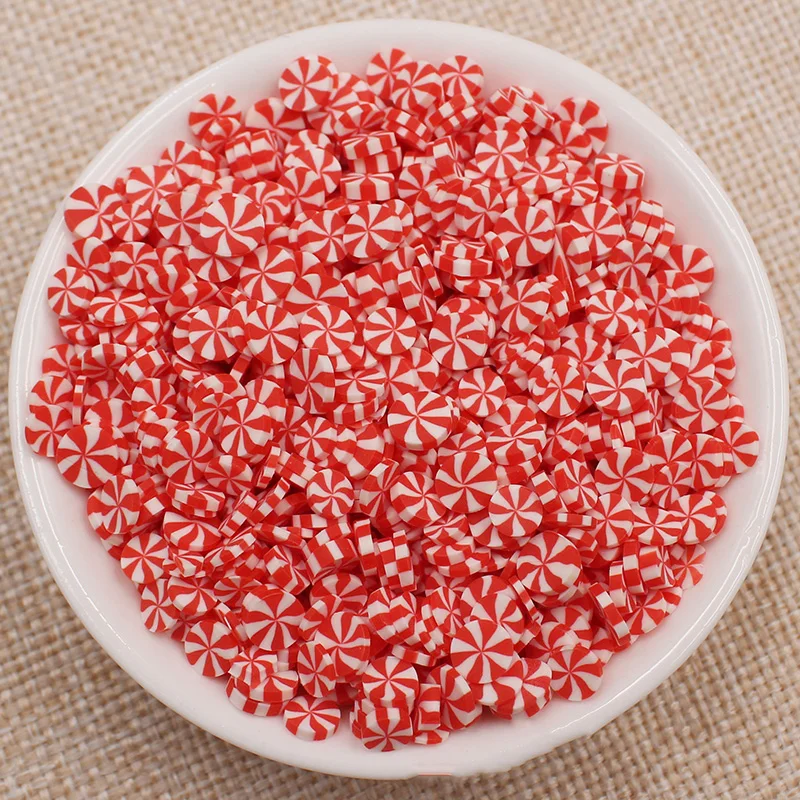 red 100 г круглые конфеты поддельные украшения торта Fimo Полимерная глина брызги для рукоделия DIY клейкие аксессуары пластик Klei частицы грязи 5 мм - Цвет: red