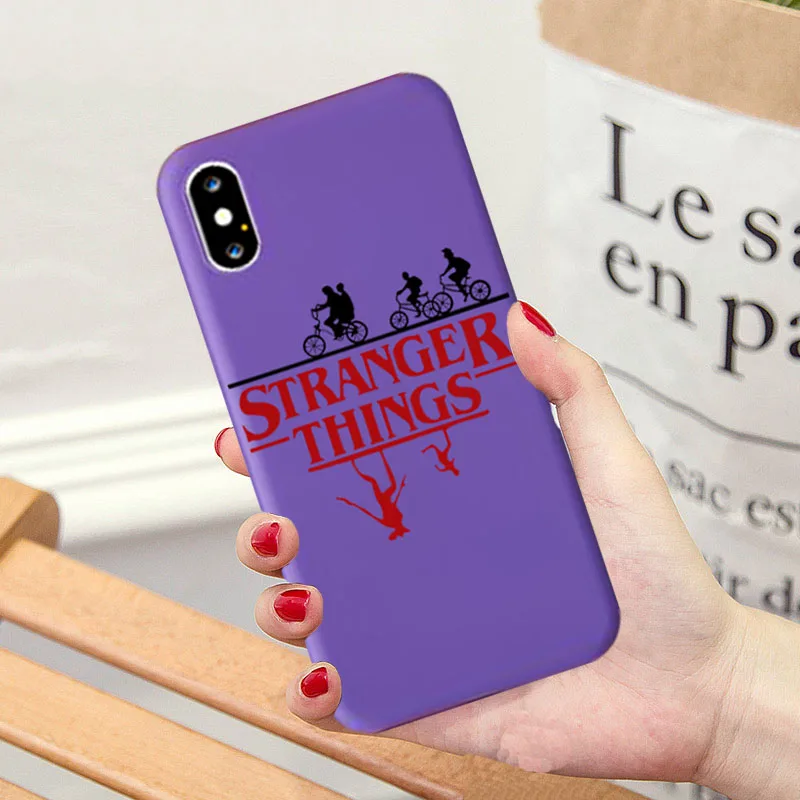 -4 Чехол Stranger Things с рождественскими огнями для iphone 7, 6 S, 8 Plus, X, XS, XR, XS, MAX 11, мягкий матовый Силиконовый чехол для телефона, задняя крышка, чехол - Цвет: -4