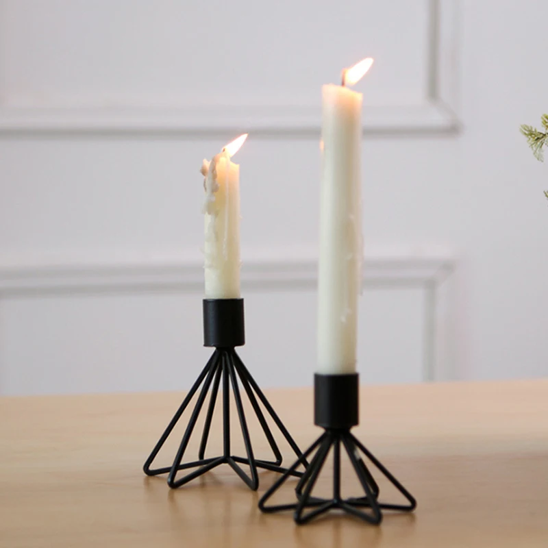 1 шт. подсвечник новый модный однотонный металлический Настольный Декор для дома