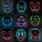 Горячая Мода мигающая светодиодная маска флуоресцентная EL неоновая маска для вечеринки светодиодный фестиваль Хэллоуин ужавечерние ка Прямая доставка 1 шт.