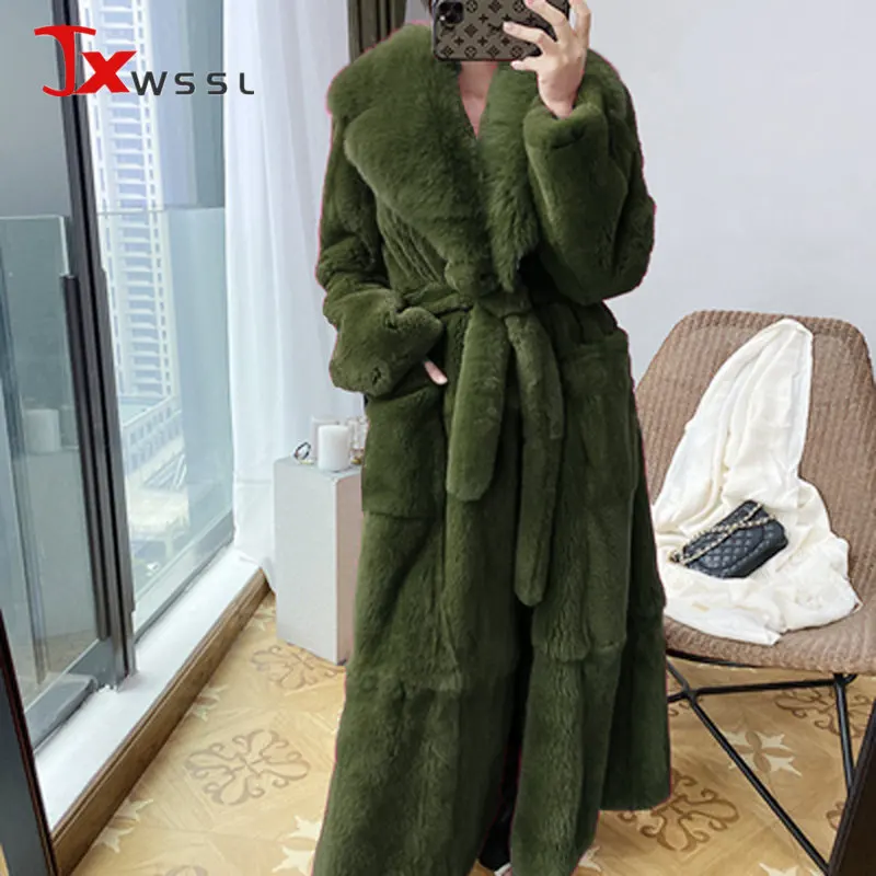 Parka Women Fur Coats Winter Outwear Thick Warm Long Faux Fur Jacket Female Temperament Slim Overcoat