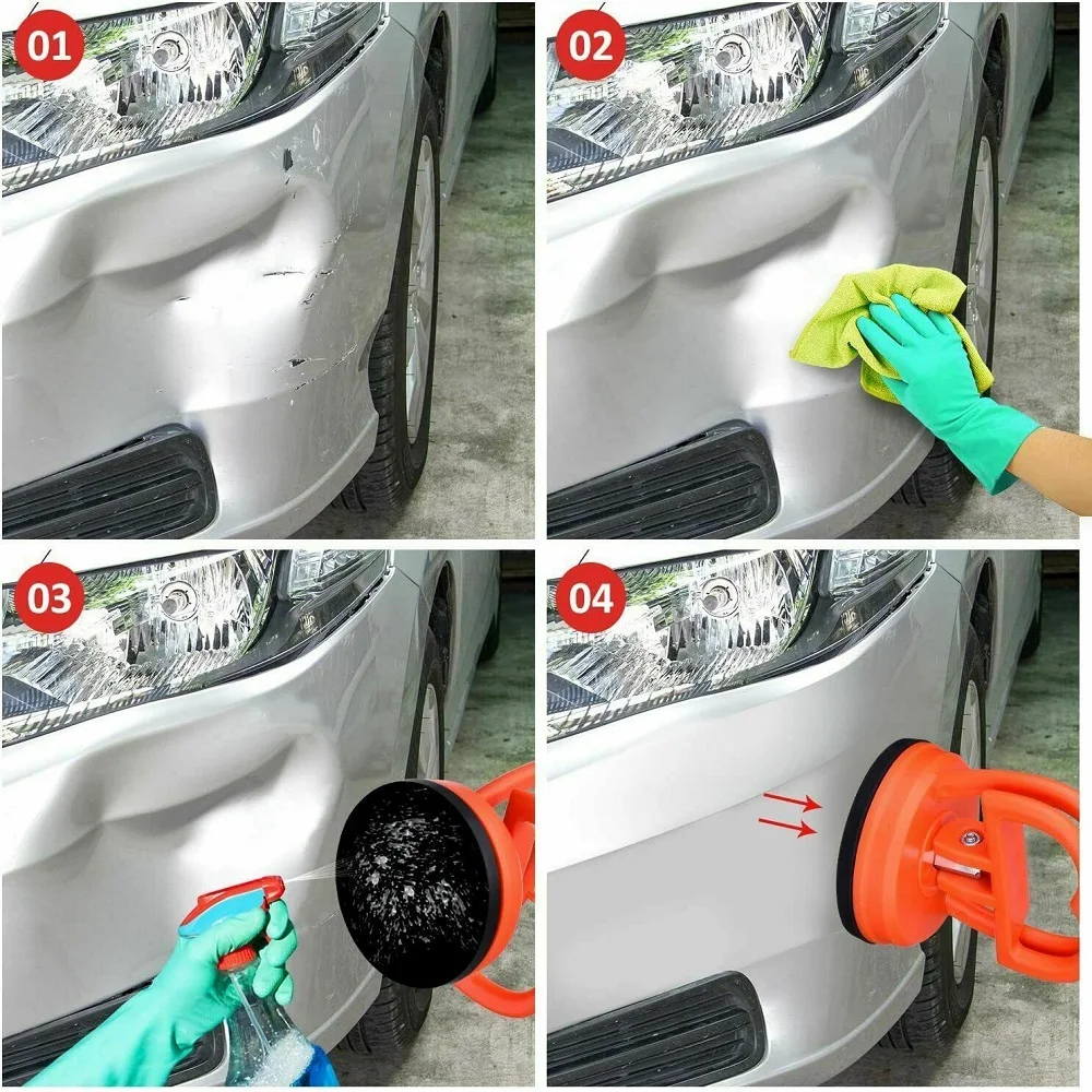 2PCS Portable Mini Automotive Dent Puller Car Repair Suction Cup 30kg Max Weight Bodywork Damage Panel Accessories |