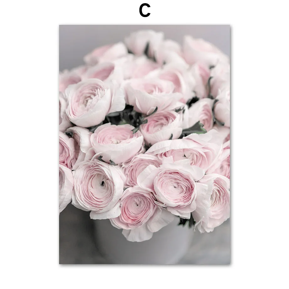 

Wall Art Canvas Painting Flower Cherry Blossoms Peony Rose Mountain Nordic Posters And Prints Pictures For Living Room Decor
