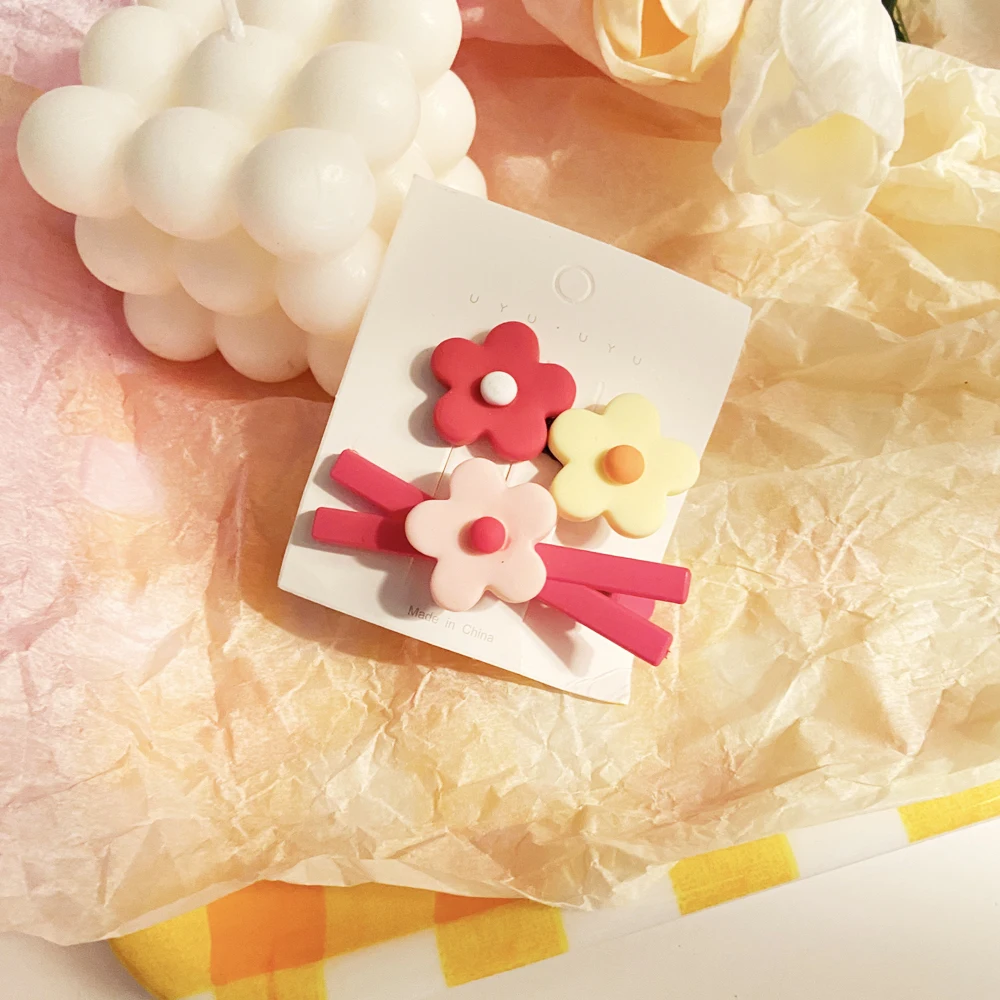 2 шт./компл. заколки для волос с милыми цветами модная детская заколка девочек и