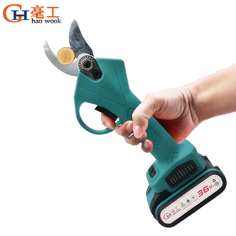 5PCS Cordless Electric Rechargeable Pruning Shears + 2 extra battery + 2 extra alloy cutter