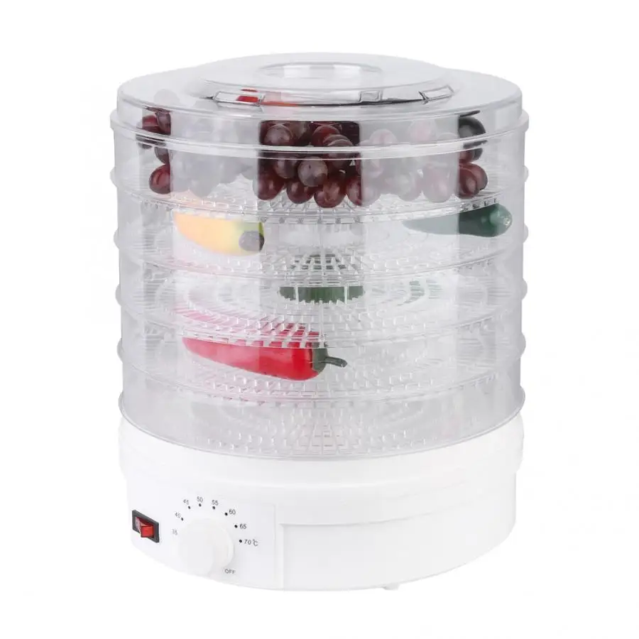 

50W 28cm 5 Layers Food Fruit Vegetable Dehydrator Food Drying Machine for Home Use Food Cooking Tools Food Dehydrator