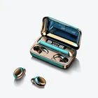 TWS-стереонаушники F9 с поддержкой Bluetooth 5,0 и зарядным футляром