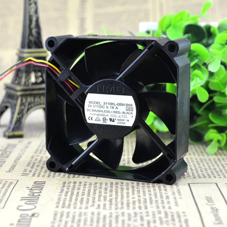 

Новый 8025 24V 0.18A 3110KL-05W-B69 8cm 3 провода защита двигателя охлаждение