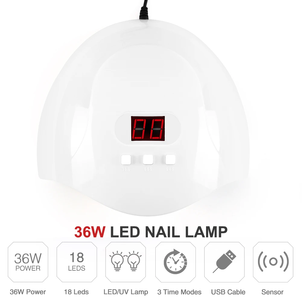 УФ лампа для отверждения геля ногтей сушилка светильник лампы трубчатый