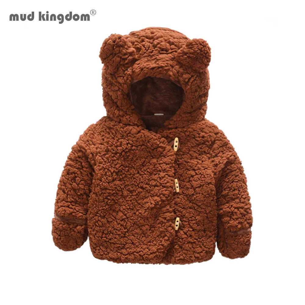 Mudkingdom/Милая Детская толстовка с ушками Куртка для мальчиков и девочек Теплая