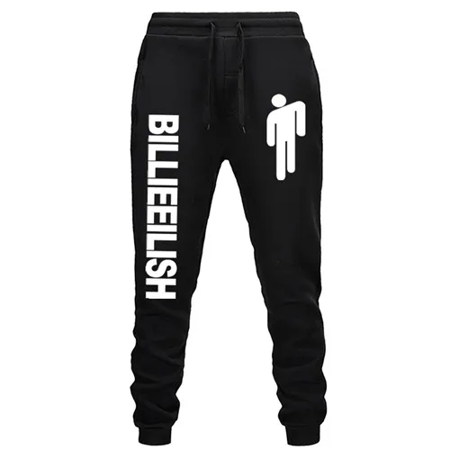 WM22-24-Black Billie Eilish модные брюки с принтом женские/мужские спортивные штаны для фитнеса горячая Распродажа повседневные трендовые обтягивающие брюки для бега - Цвет: WM22-24-Black