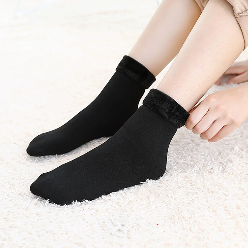 HOT Winter Wamer Women Thicken Thermal Wool Cashmere Snow Socks Seamless Velvet Boots Floor Sleeping for Ladies | Женская одежда