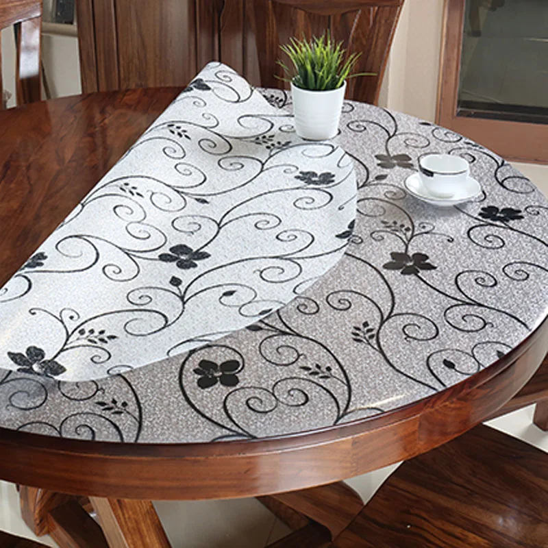 Туманная ПВХ скатерть водонепроницаемые скатерти для круглых столов масляная