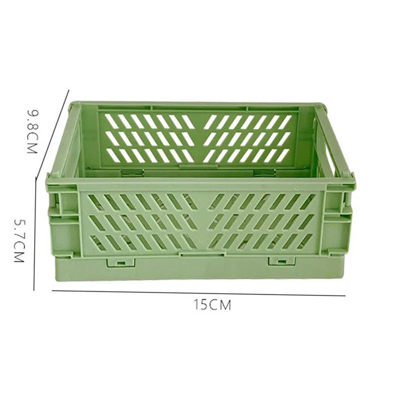 

Mini Folding Plastic Storage Box Basket Folding Plastic Storage Box Table Top Carry Basket