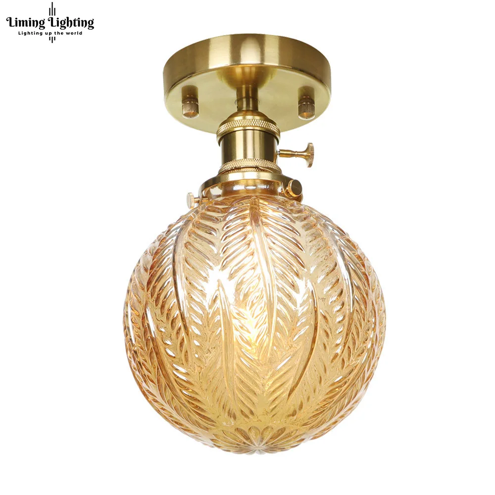 E27 креативный стеклянный минималистичный потолочный светильник простой