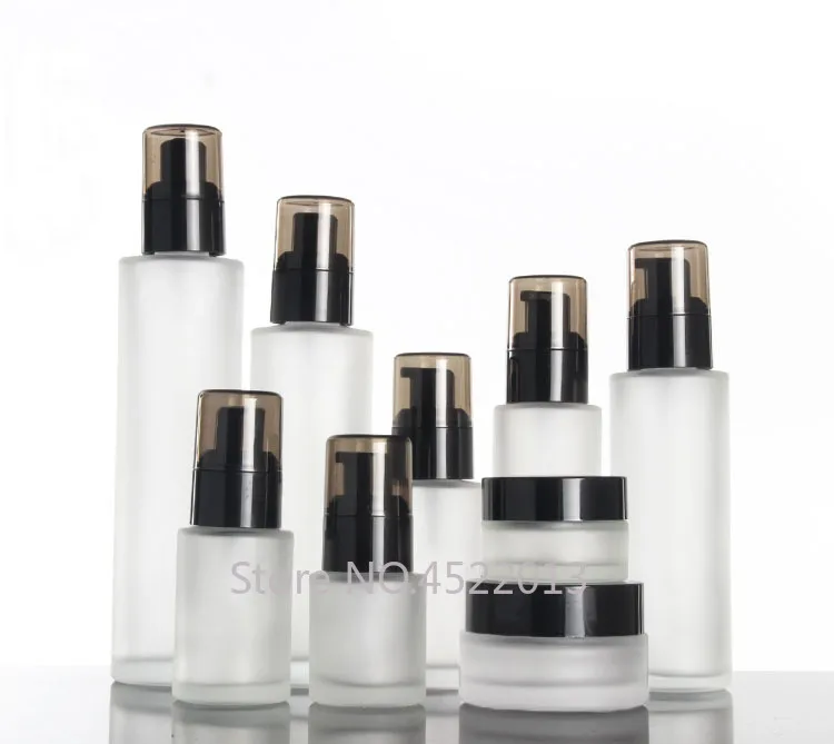 120ml80ml60ml40ml30ml20ml Стеклянный матовый косметический лосьон насос Bottel пустой туман