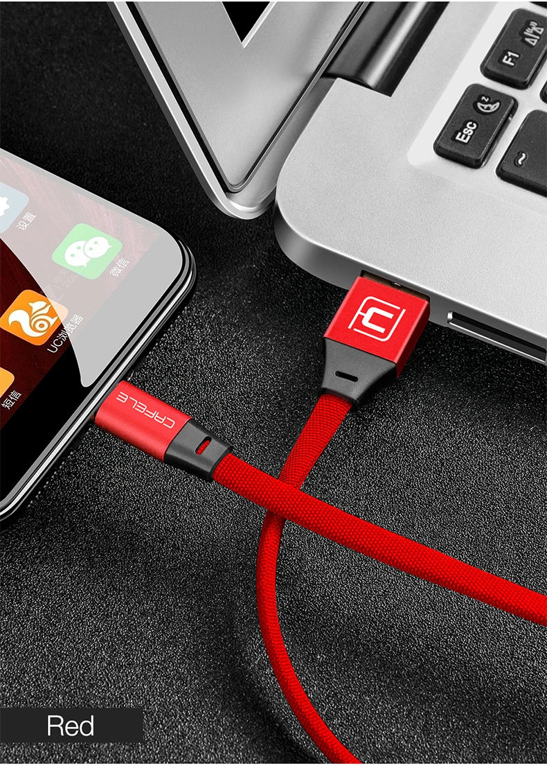 Cafele usb type-C кабель для Xiaomi Redmi Note 8 7 k20 pro USB C телефонный кабель провод для быстрого заряда для samsung S10 usb type-C устройства