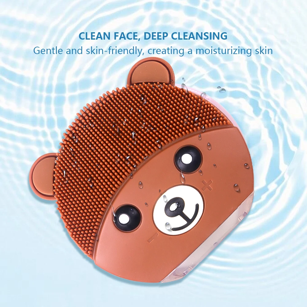 

Silicone Sonic Electric Facial Cleansing Brush Face Cleaner Deep Pore Cleaning Skin Massager Face Cleansing Brush Device