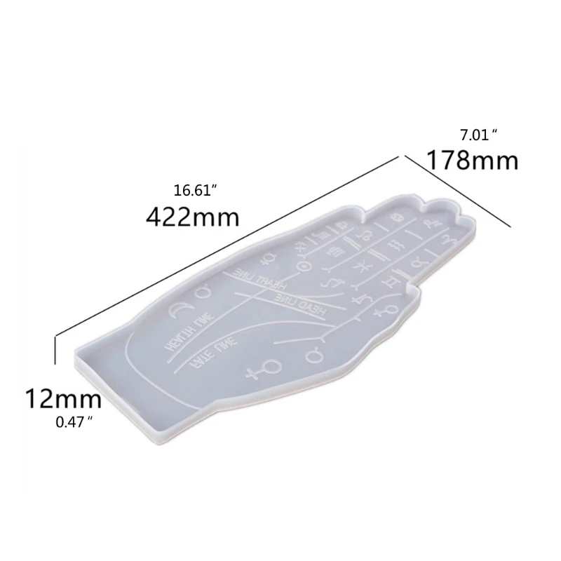 

Palmistry Constellation Tray Epoxy Resin Mold Coaster Serving Plate Silicone Mould DIY Crafts Decorations Casting Tool