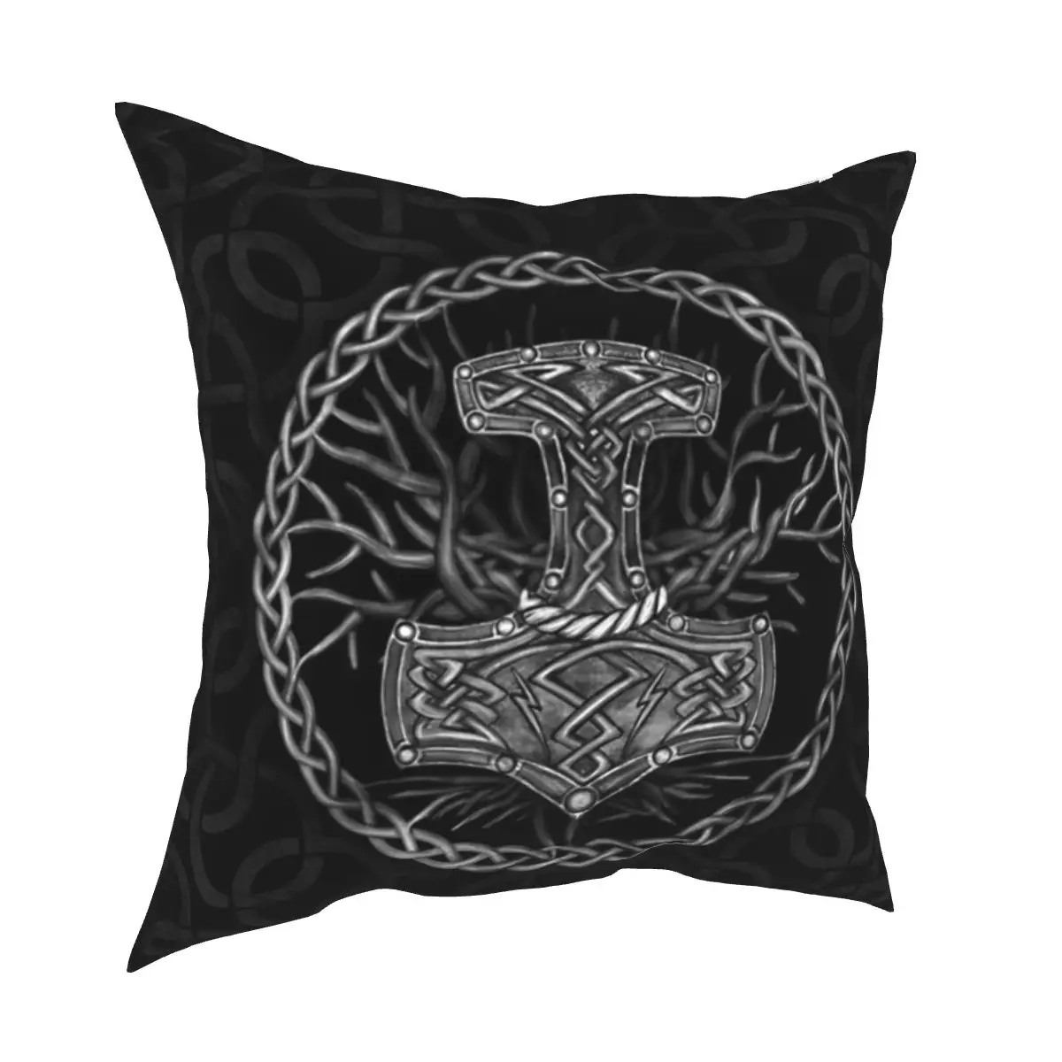 

Mjolnir The Hammer Of Thor Tree Of Life Vikings, печатные украшения, Odin Valhalla, наволочка, чехол для дома