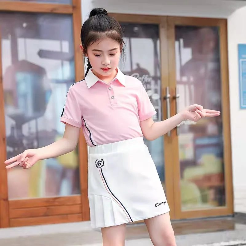 New children's golf pleated skirt, breathable and quick-drying, skin-friendly children's golf skirts, children's sports skirts