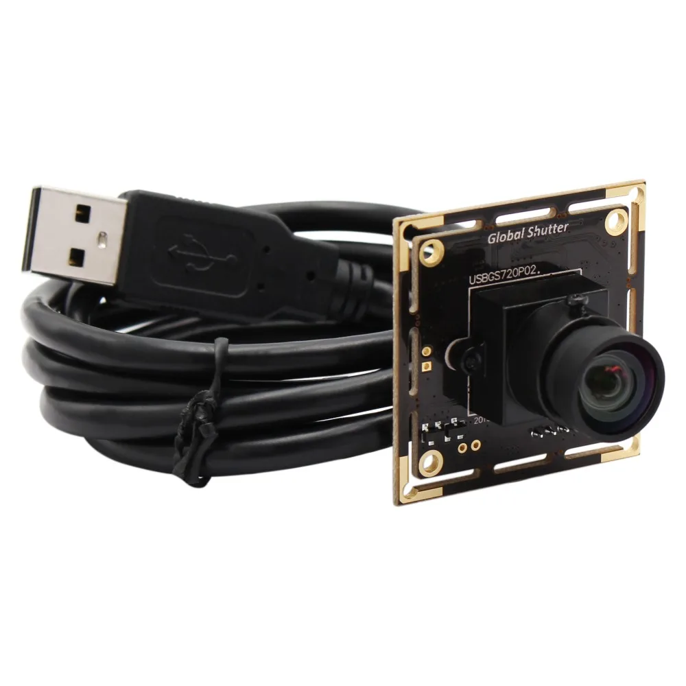 Центральный затвор высокая скорость 60fps 720 P 1MP Веб камера UVC Plug and Play Автономное USB камера модуль