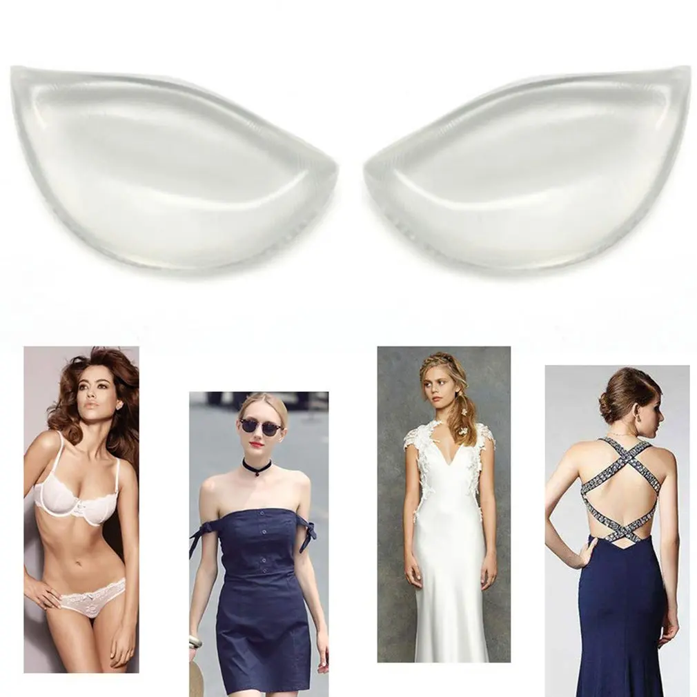 

1pair Silicone Bra Pads Push Up Pad for Brassier Chest Enhancers Bra Insert Pads Sexy Bikini Padding Breast Patch Pads
