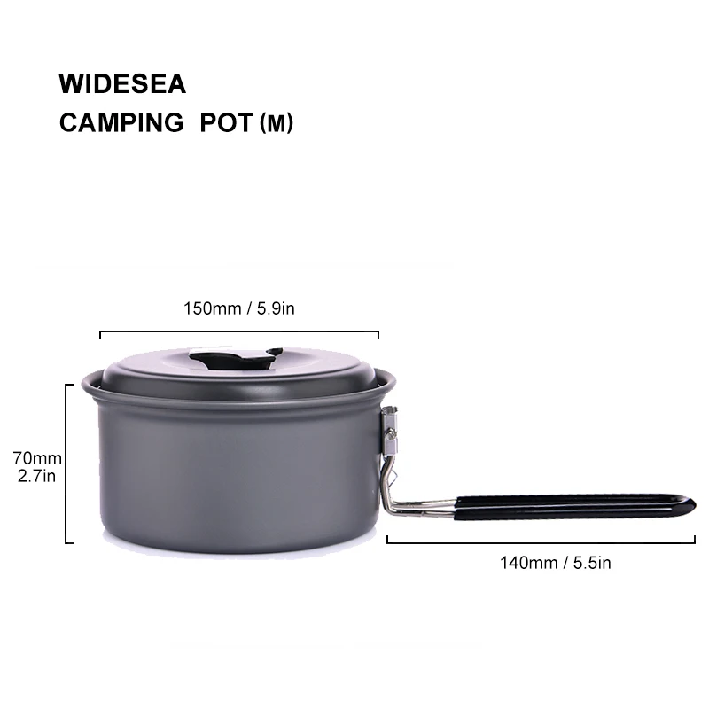 Походное оборудование Widesea 3 шт. набор посуды для приготовления пищи сковорода