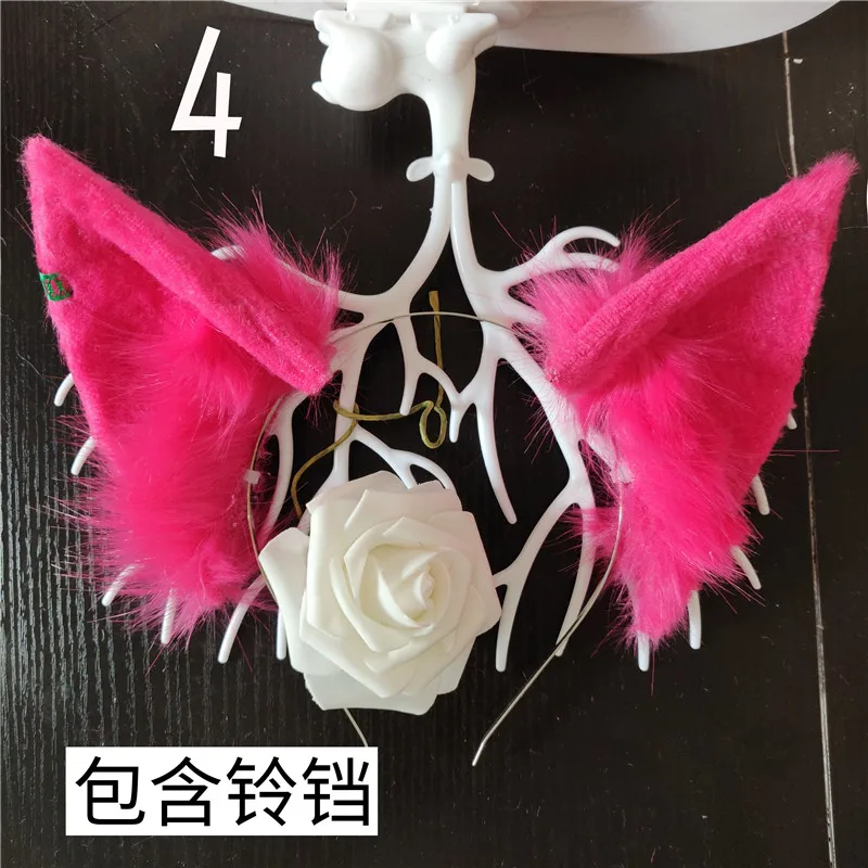 

2020 New Skin LOL Tailed Fox Ahri Spirit Blossm Cosplay Ahri Headwear Accessories Ears