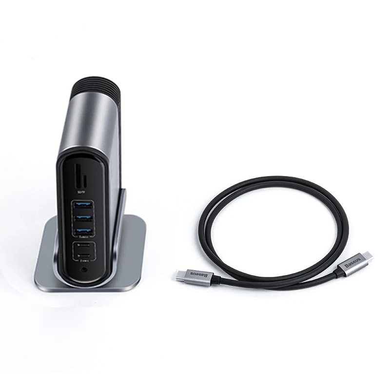Baseus 16 в 1 USB C концентратор type C для мульти HDMI RJ45 VGA USB 3,0 2,0 с адаптером питания док-станция для MacBook Pro type-c концентратор - Цвет: Standard