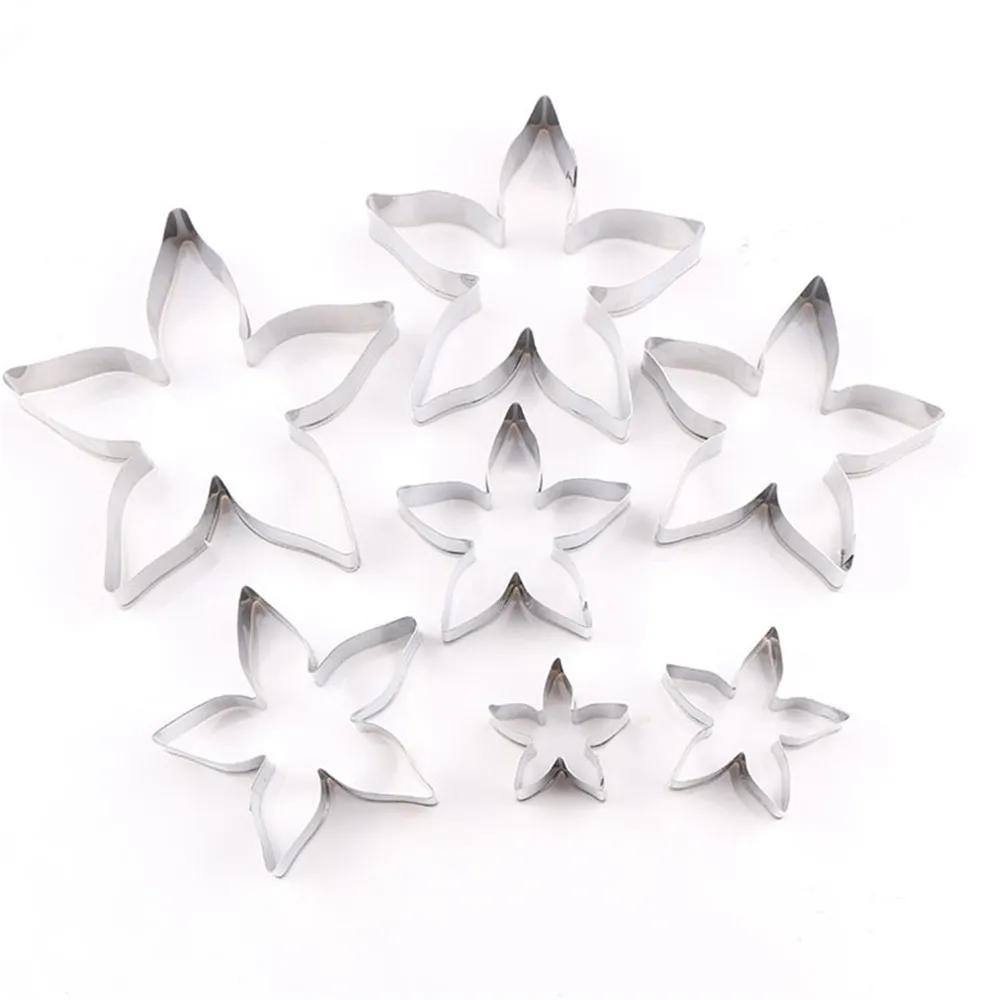 Форма для торта форма вырезания розы каликса звезд цветов британских сахарных