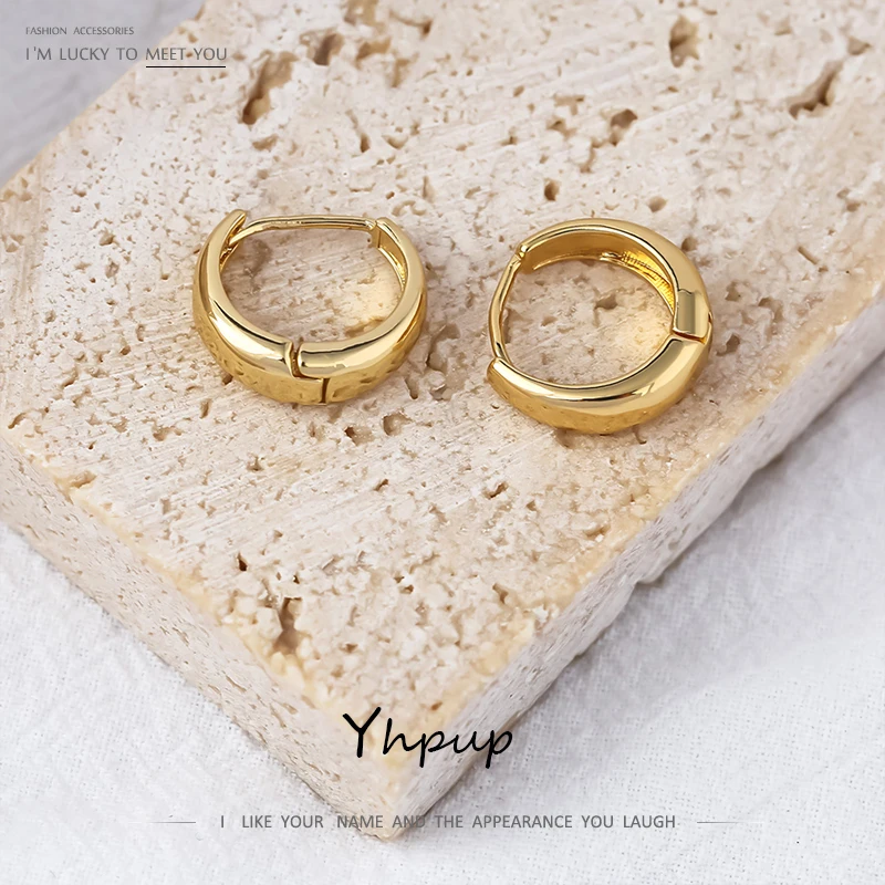 Yhpup массивные подвески круглые лёгкие серьги кольца для женщин простой