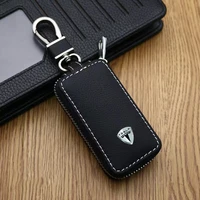 protection car key cover case bag leather with logo for tesla model 3 s y x styling accessories