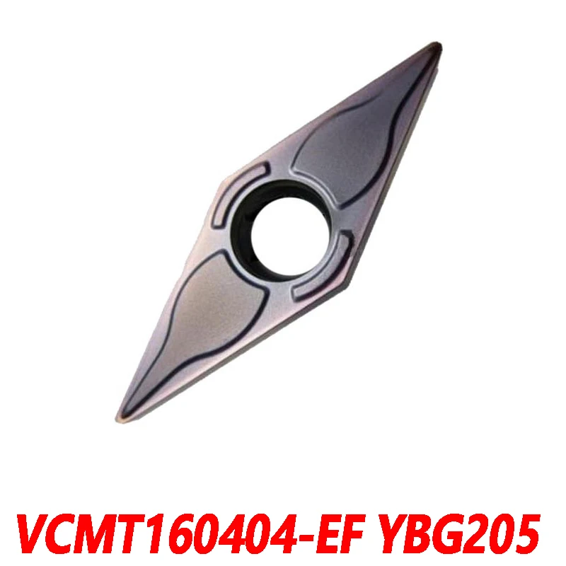 

100% Original VCMT VCMT160404-EF YBG205 10pcs Carbide insert 160404 CNC lathe blade Quality assurance Efficient and Durable