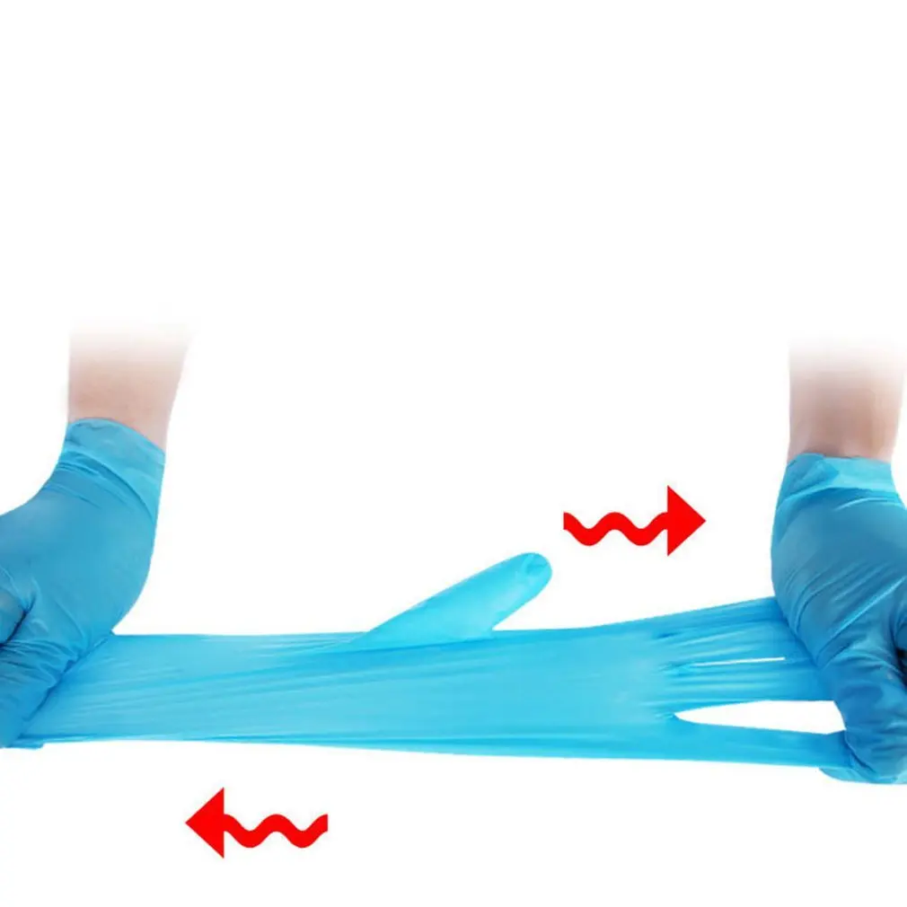 

100 Pieces Universal Multifunctional Disposable Working Gloves Kitchen PVC Gloves Thickened Leak-proof Beauty Care Gloves Clean