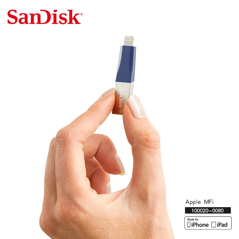 Флэш накопитель SanDisk iXPand OTG Lightning 128 Гб 64 ГБ 32 флэш двойной USB 3 0 256 для iPhone и iPad MFi|USB
