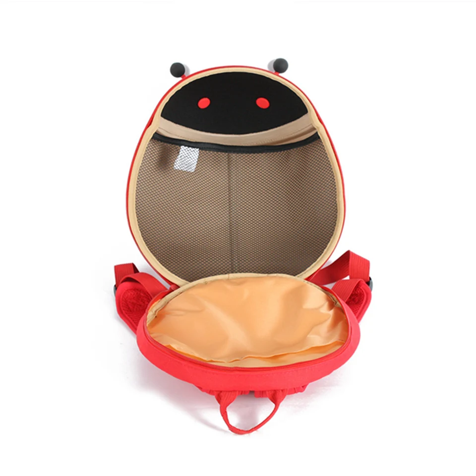 Cute Ladybird Kids Toddler Backpack with Safety Leash 3D Cartoon Ladybug Children School Bags Anti-lost for Boys Girls |