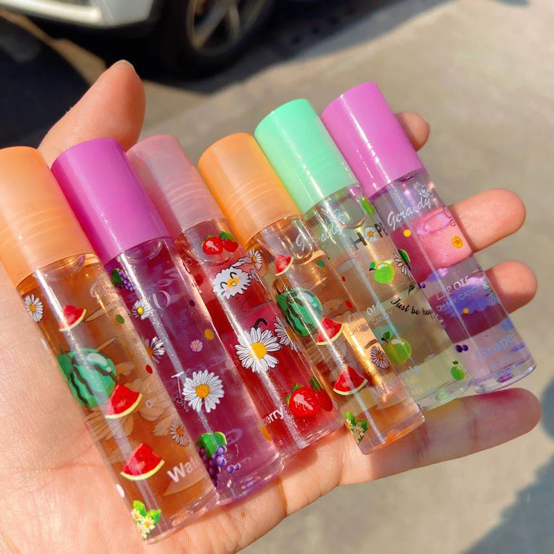 Lip Hydrating 6 Colors Roll-on Fruit Balm Oil Moisturizing Mirror Gloss Transparent Lipstick Primer TSLM1 | Красота и здоровье