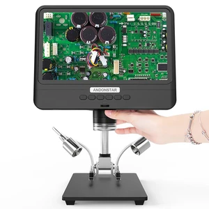 andonstar 8 5 lcd display microscope 260x smt phone repair magnifier soldering tools adjustable metal base digital microscopes free global shipping