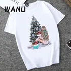 Vogue Стиль Смешные Счастливого Рождества летняя футболка для женщин в винтажном стиле Harajuku футболка размера плюс Новая женская футболка 2021 милые топы для девочек