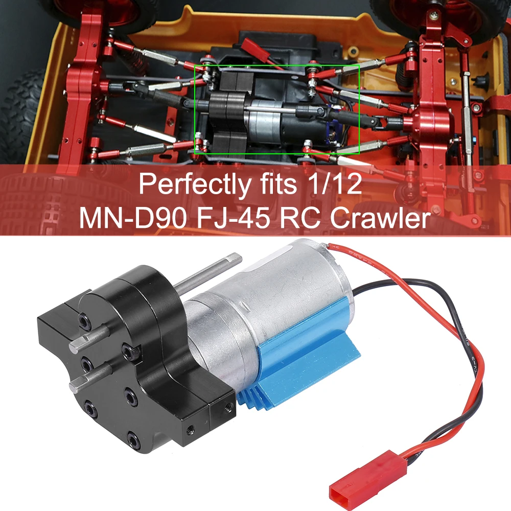 Metal Gearbox 370 Brushed Motor Speed Change RC Car Parts For 1/12 MN-D90 FJ-45 |