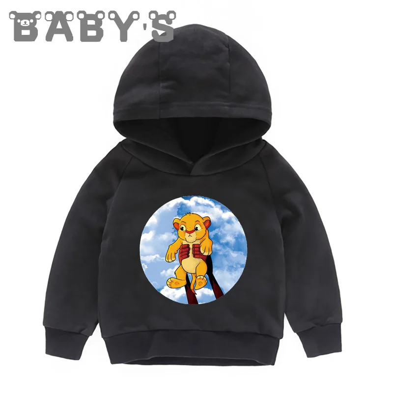 Детские толстовки с капюшоном детские забавные изображением Льва короля Муфасы