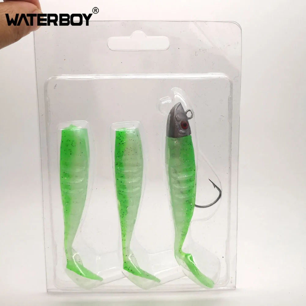 Мягкая рыболовная приманка для джиггинга WELLSHR 9 см/15 г Т-образный хвост свинцовая