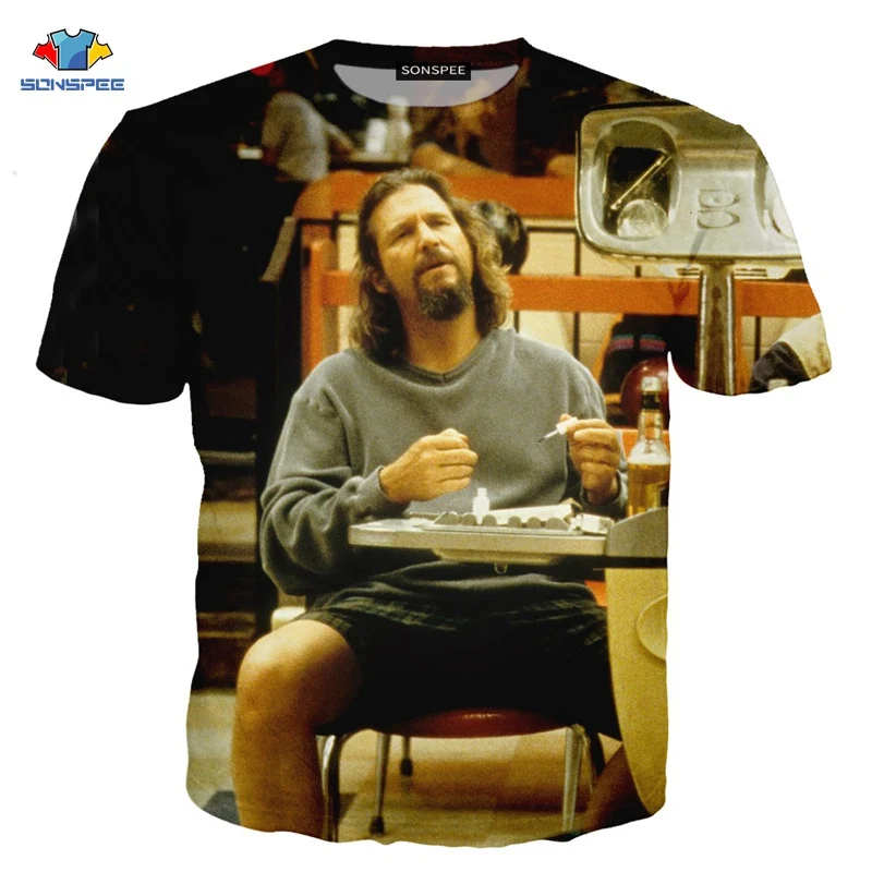 19 SONSPEE The Big Lebowski Harajuku 3D печатных мужчин и женщин одежда Хип Хоп футболка унисекс короткий рукав Уличная пуловер XK117c - Цвет: 19