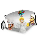 Модная стирающаяся маска принцессы с фильтром, Пылезащитная ткань, маска для лица, Супер Марио, экшн-фигурки, брелок, игрушки