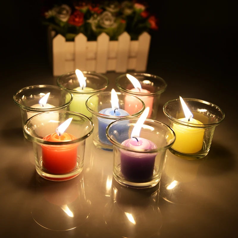 12 шт. цилиндрические свечи для ароматерапии 7 цветов|aromatherapy candles|candle weddinghome decor |