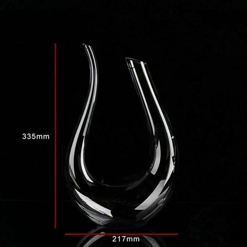 

Crystal U-shaped 1500ml Wine Decanter Harp Swan Decanter Creative Wine Separator Clear Wine Aerator Glass Wine Decanter Bottle