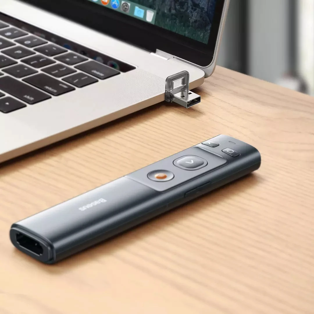 Поворотная ручка Xiaomi Youpin Baseus Orange Point PPT USB + Type-C универсальный лазерный пульт ДУ plug