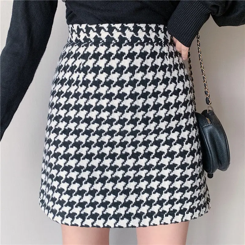 

Koran Fashion High Waist Mini Skirt Women Summer 2021 Japanese Preppy Style Plaid Skirts Schoolgirl Streetwear Clothes