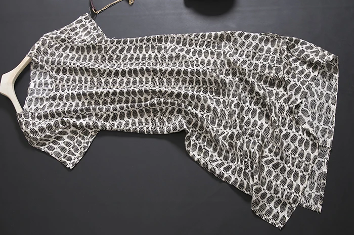 Женское длинное свободное платье Крутое летнее из крепдешина и змеи с коротким